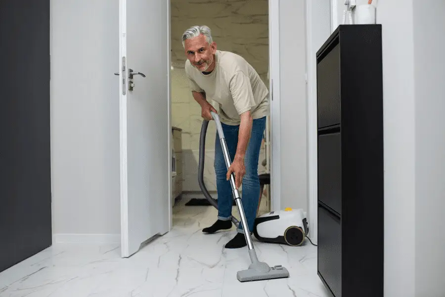 cleaning with vacuum